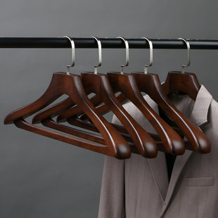 Premium Beechwood Garment Hangers - Luxury No-Crease Solution For Wardrobe And Hotel