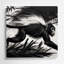 Art mural noir en faune noir-355889961