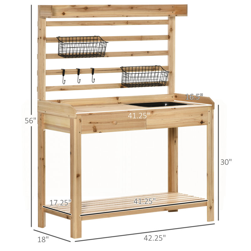 Versatile Garden Potting Bench with Multiple Storage Options and Durable Construction