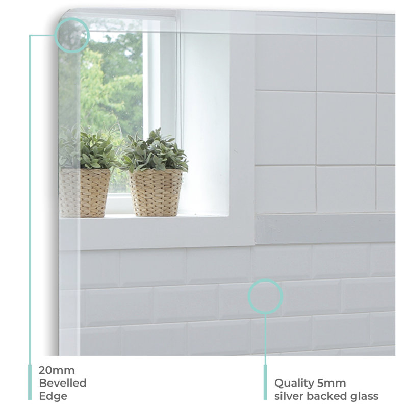 Seidman Flat Wall Mirror, 60cm H x 45cm W