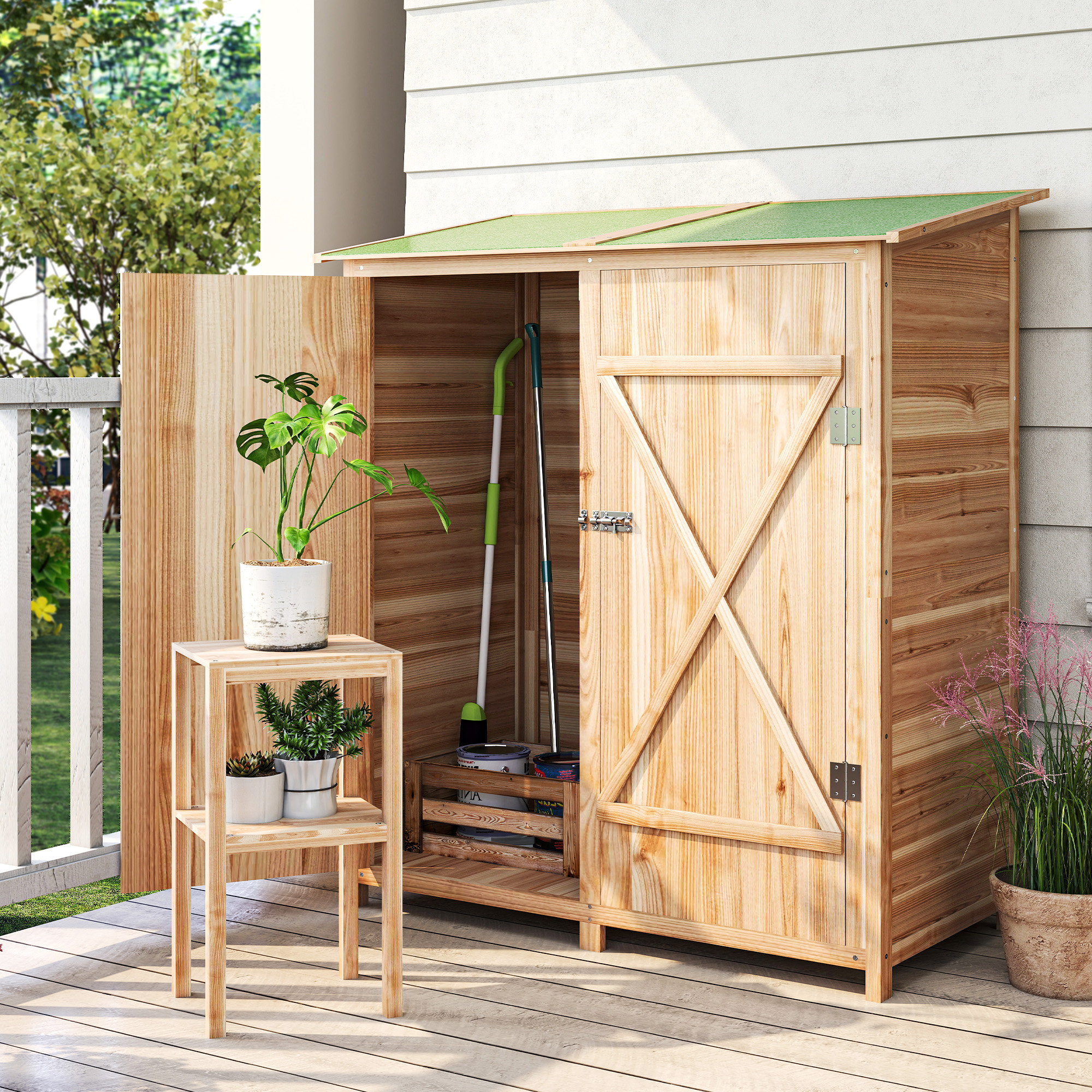 Storage Box External Outsunny Outdoor Storage Box | Wayfair.co.uk
