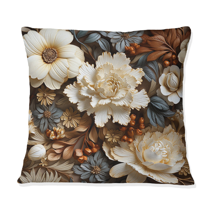Coussin Rustic Brocade Elegance, H 18 po x l 18 po