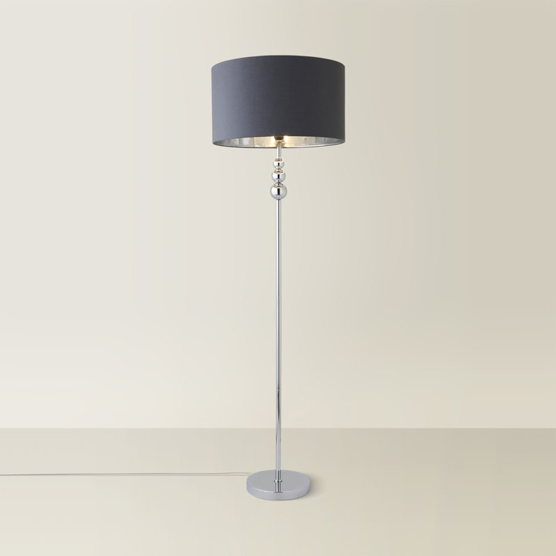 Dawsin 145cm Traditional Floor Lamp, Yes, Mirrored, Grey