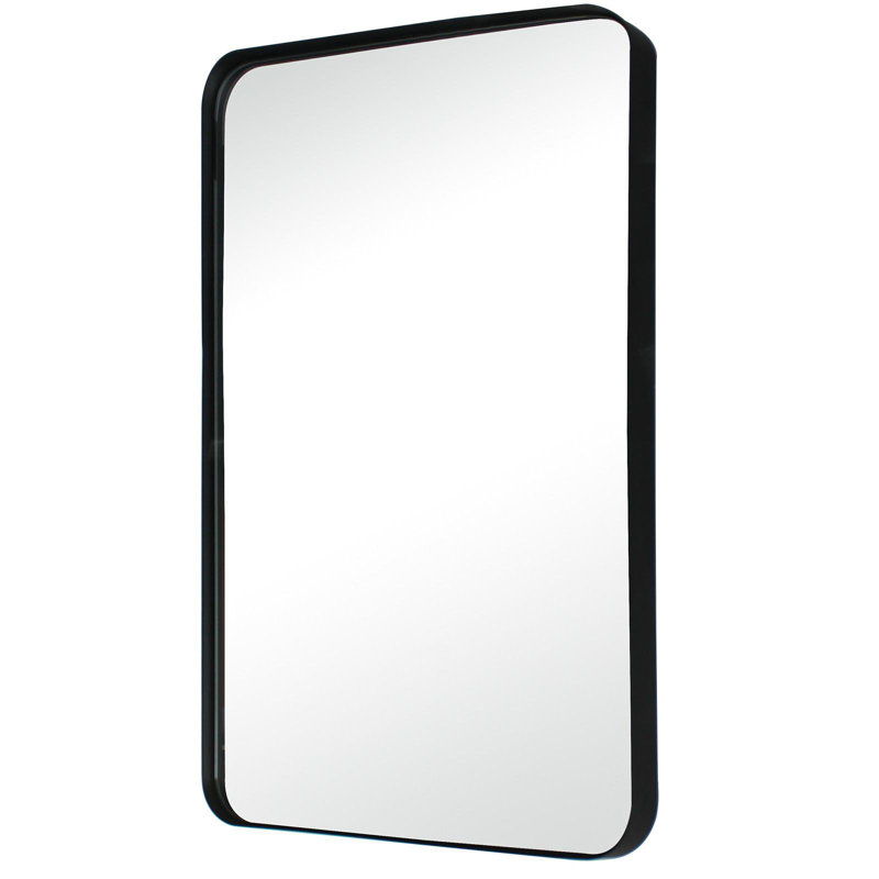 Miroir de salle de bain Javeion, Noir, 30 po x 20 po