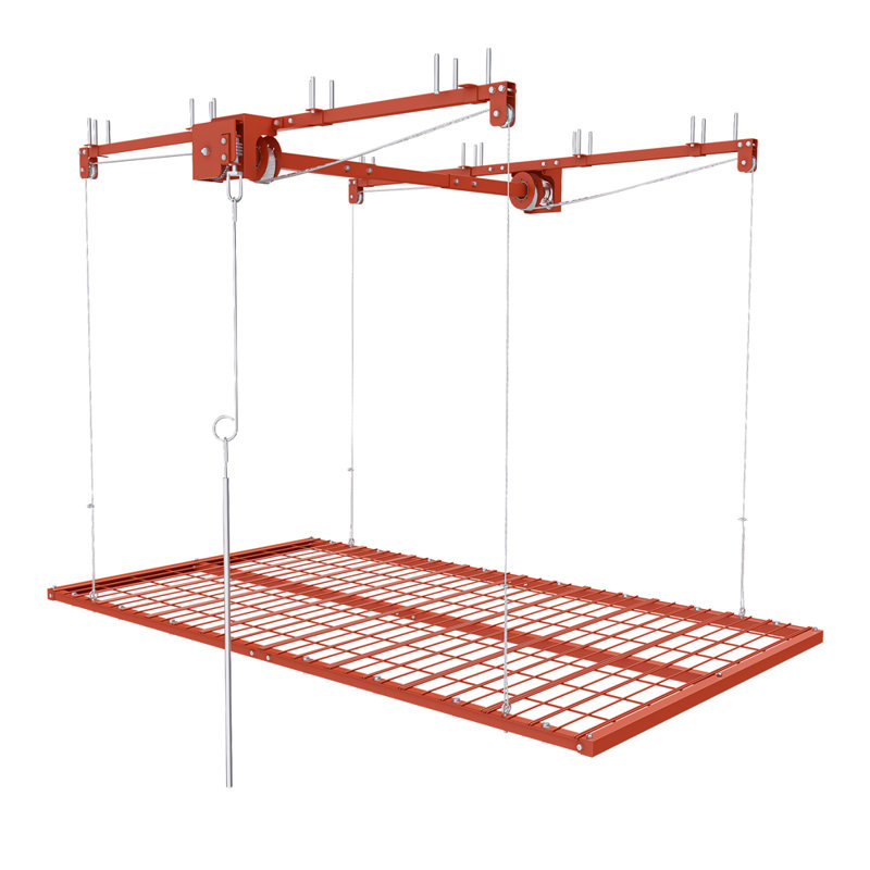 Étagère de rangement suspendue pour garage, H 143,7 po x l 95,98 po x P 47,24 po, Orange