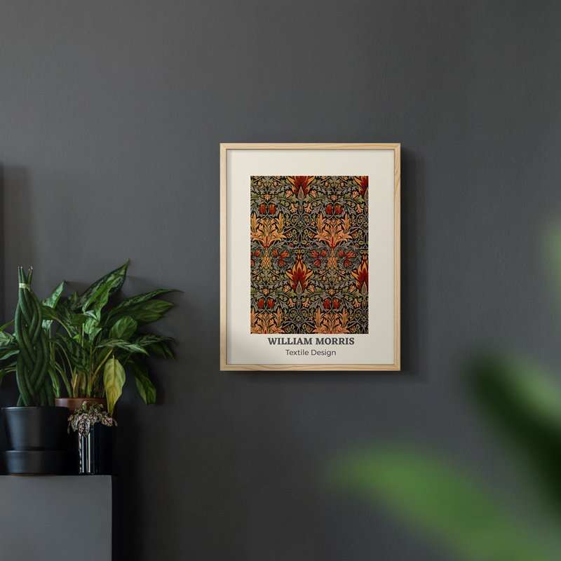 William Morris Framed Print CXIII, Natural, 14" H x 11" W