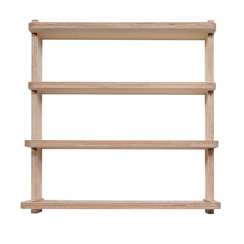 Stud Shelving, 4 Shelves, Unfinished (24"), 24" H x 24" W x 10" D