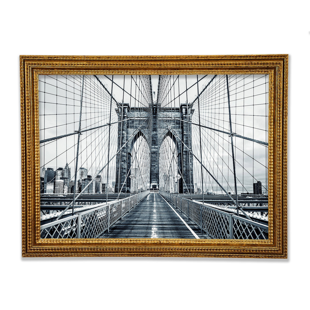 Silberne Brooklyn Bridge - Druck