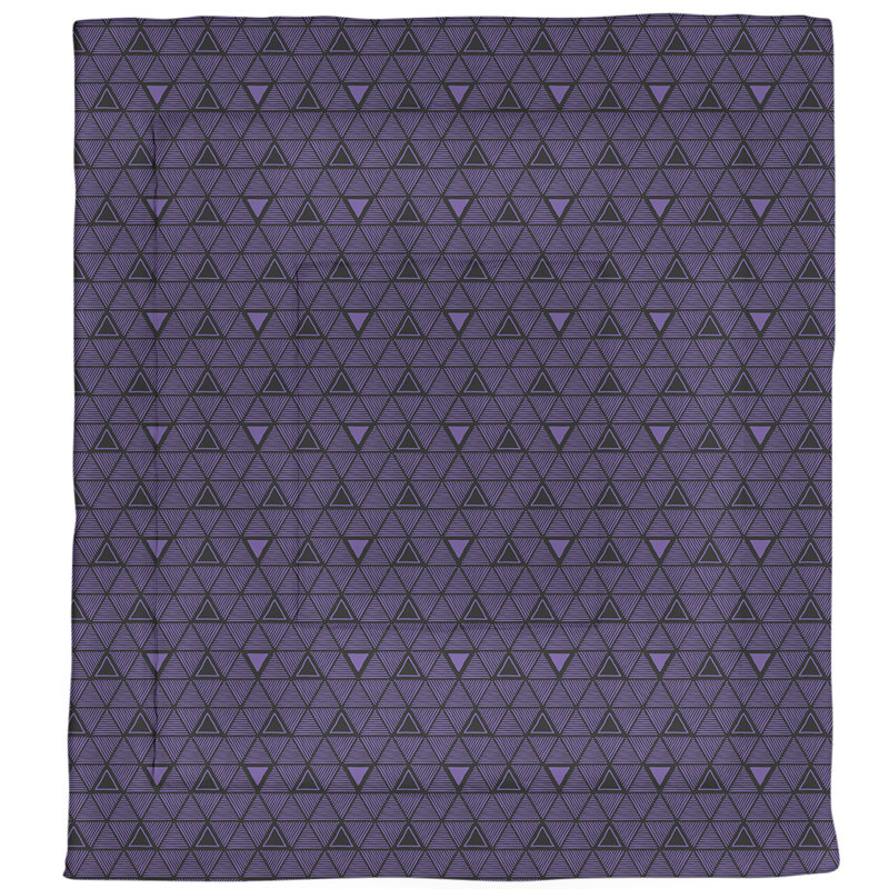 Édredon en microfibre réversible Patricia Geoffrey, Édredon simple TG, Mauve / Noir