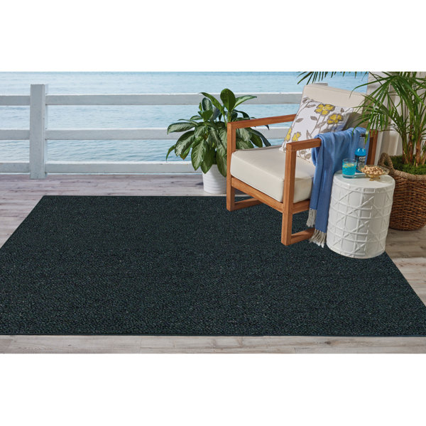 Hokku Designs Argento Dark Green Indoor/Outdoor Rug | Wayfair