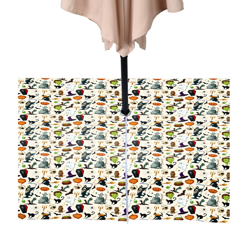 Aden Geometric Halloween Tablecloth, 84" x 60"