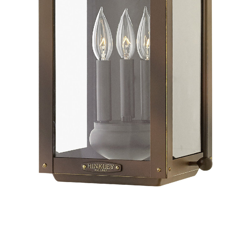 Anchorage Outdoor Wall Lantern, Bronze clair huilé, H 21,5 po x l 11 po x P 9 po