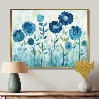 Meadow Canvas Decor, Blue Wildflowers Wall Art, Frayden