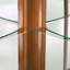 Vitrine de coin d'angle avec lumières, miroirs et tablettes réglables-590041175