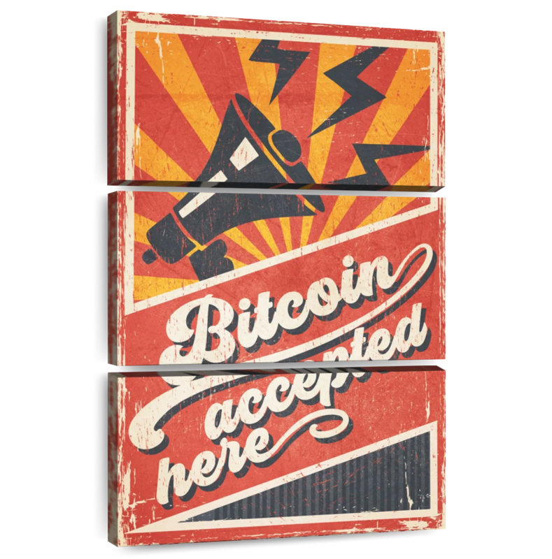 Tergel Bitcoin Accepted Here, 45" H x 28" W