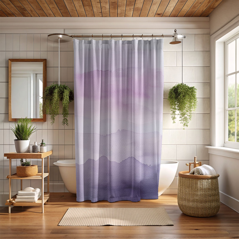 Rideaux de douche doux 1 pièce, H 74 po x l 35 po
