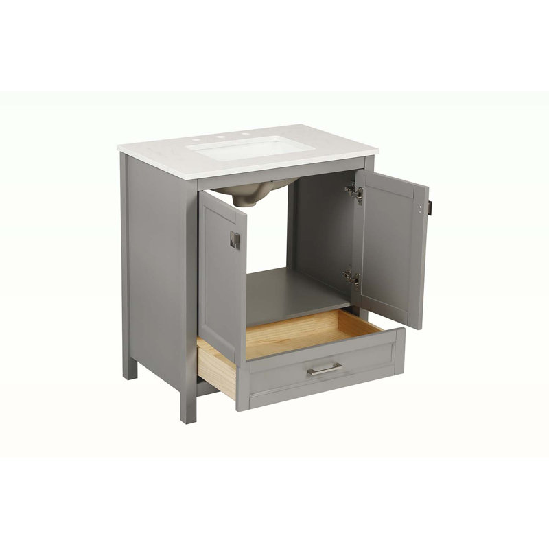 Bathroom Sink Cabinet with Sink Combo, Gray