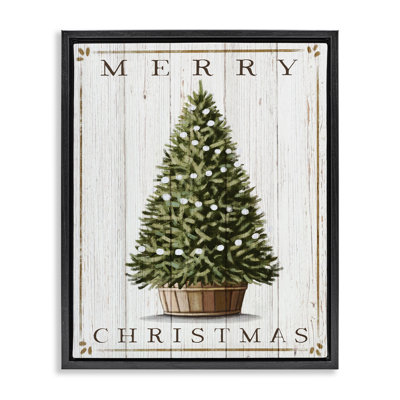 «Merry Christmas Country», art mural encadré sur toile flottante par Elizabeth Tyndall