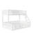 Twin XL Over Queen Bunk Bed With Ladder And Guardrails, Pegboard And Bookshelf, White-209805291-209805290