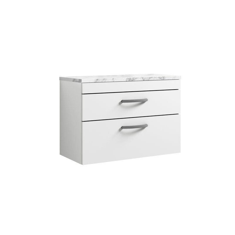 Athena 142.24cm Single Bathroom Vanity Base Only, Gloss White