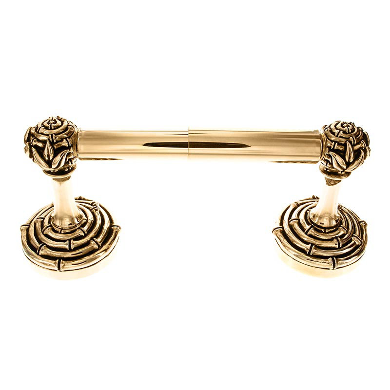 Palmaria Spring Wall Mount Toilet Paper Holder, Antique Gold