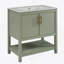 Meuble-lavabo de salle de bain avec lavabo en céramique et rangement polyvalent-125539142