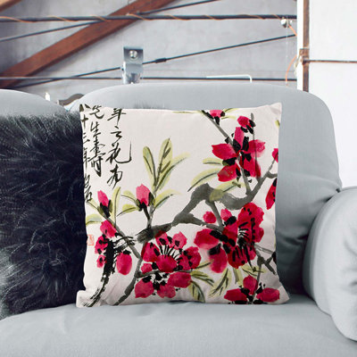 Floral Square Throw Cushion