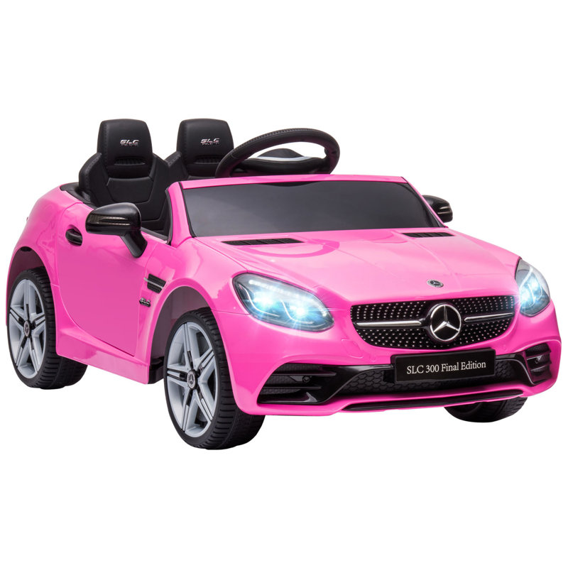 AIYAPLAY Benz SLC 300 Licensed 12V Electric Car for Kids 3-6 Years, Pink