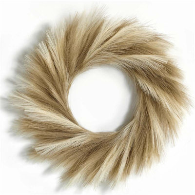 22 Inch Farmhouse Artificial Boho Pampas Wreath
