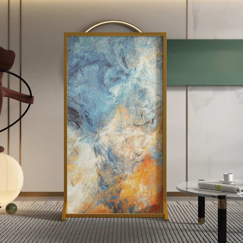 Ravsten, Blue/White/Orange/Gold, 70.87" H x 47.24" W x 1.57" D