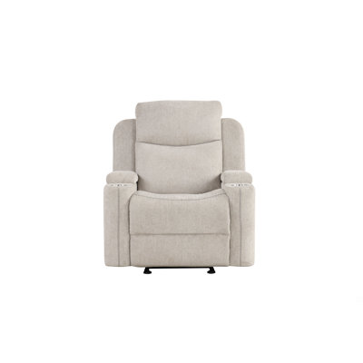 Chenille Motion Glider Recliner