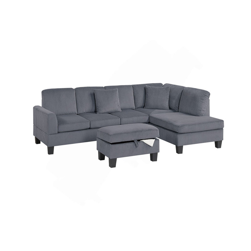 Ensemble de canapé modulaire 3 pièces RAF, Gris foncé