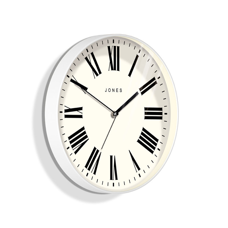 MAGAZINE (ROMAN) Acrylic Wall Clock, White