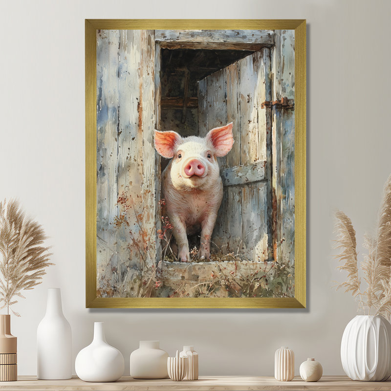 Donia - Animals Canvas Prints, 20" H x 12" W, Single Picture Framed Print, Gold