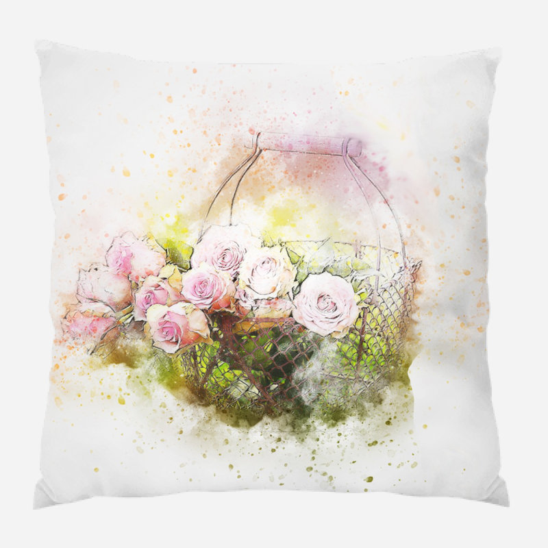 Outdoor Reversible Throw Pillow, Microsuede, Indoor