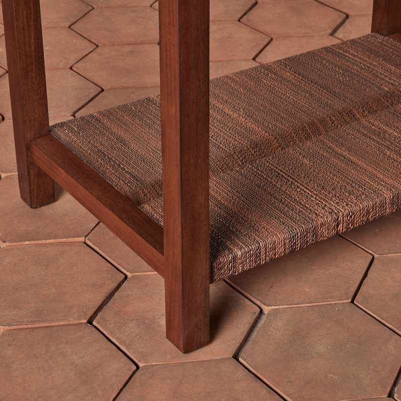 Textura Bedside Table in Natural, Dark Brown