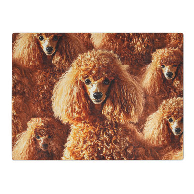 Poodle Pattern Vol.1  Glass Chopping Board