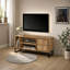 Meuble télé/console multimédia de style moderne du milieu du siècle avec plusieurs compartiments de rangement