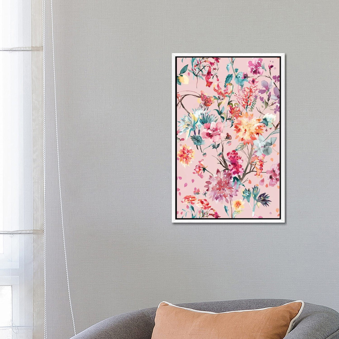 Rokokoblumen Bouquet Mauve von Ninola Design - Galerie-verpackte Leinwand Giclée auf Leinwand