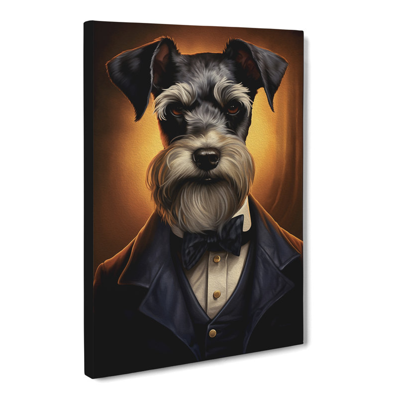 Schnauzer Classicism - Wrapped Canvas Print, 50cm H x 35cm W x 3cm D