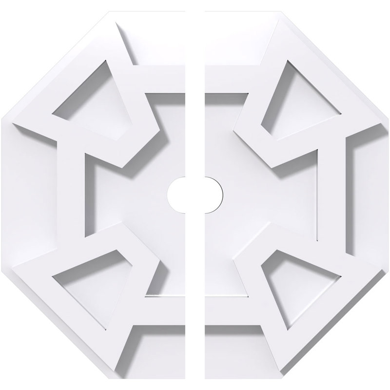 Médaillon de plafond contemporain en PVC de qualité architecturale de 38 po x P 2 po x P 13 1/4 po x P 1 po Logan