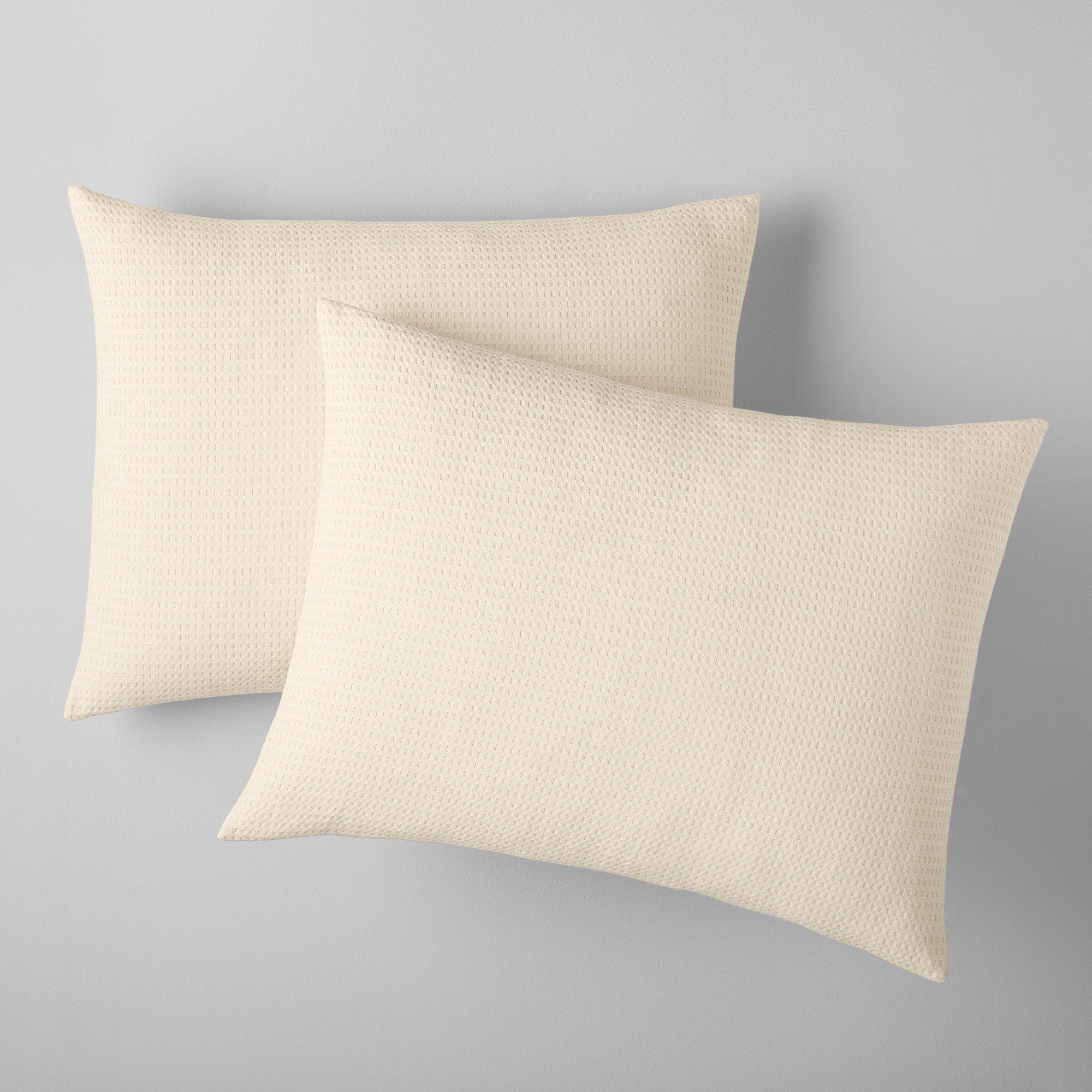 Felix Cotton Waffle Sham Set, Ivory, Standard
