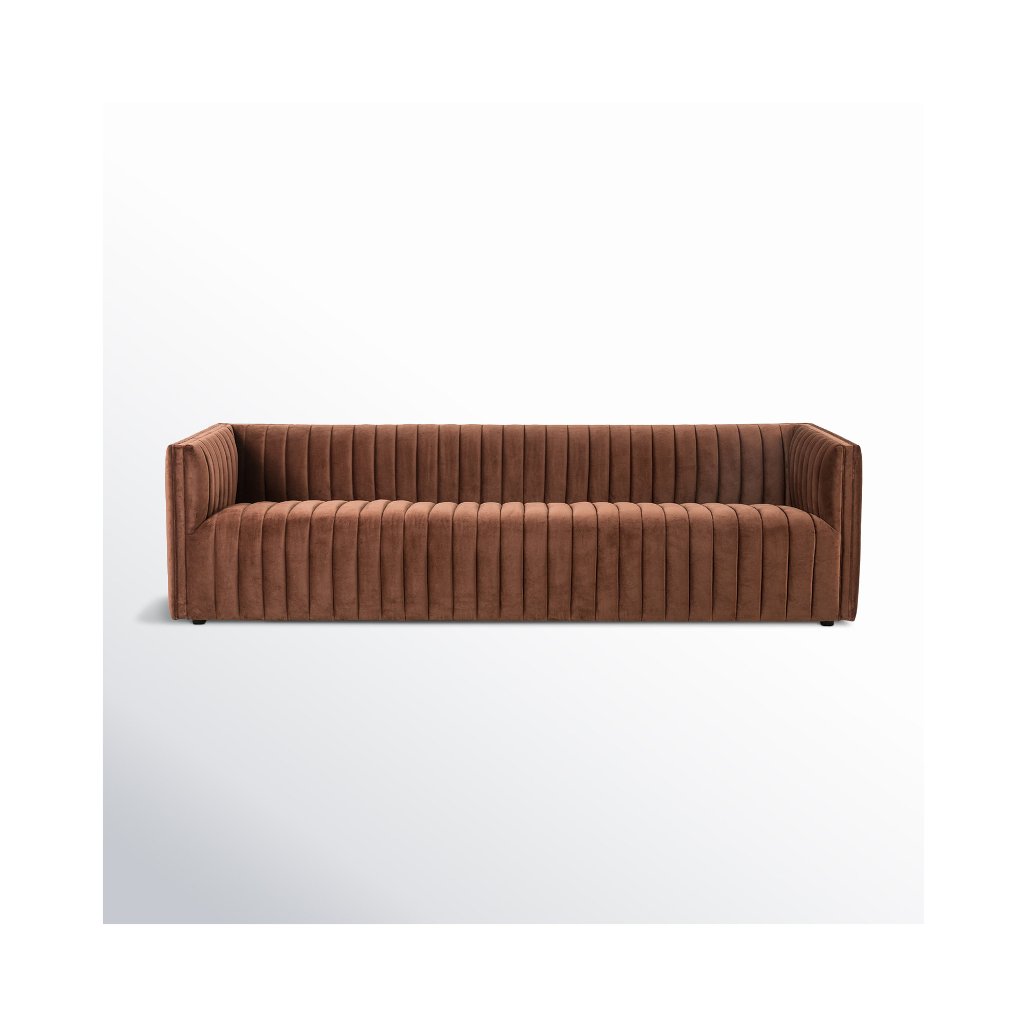 Brandt 97" Tuxedo Arm Sofa, Surrey Auburn, 26.5" H x 97" W x 35" D