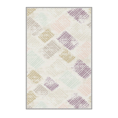 Premium Hall Carpet, 2.6 x 6.6 Feet, 100% Polyester, 0.3 in Pile Height | Antibacterial, Non-Slip Underside, Machine Washable | 3D Digital Print Design, Durable & Stylish for Entryways, Living Rooms & More