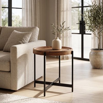 Beadnell Solid Wood Top End Table