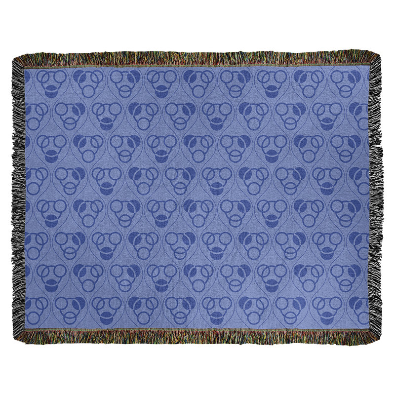 Couverture en coton tissé Classic, L 37 po x L 52 po, Bleu ciel