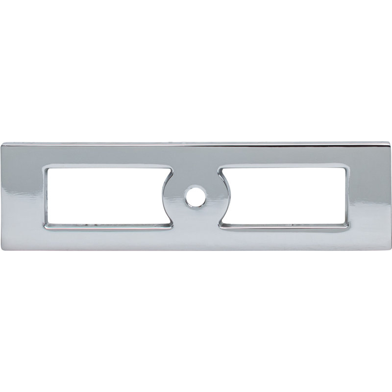 Hollin 4 9/32" Length Rectangle Knob, Polished Chrome