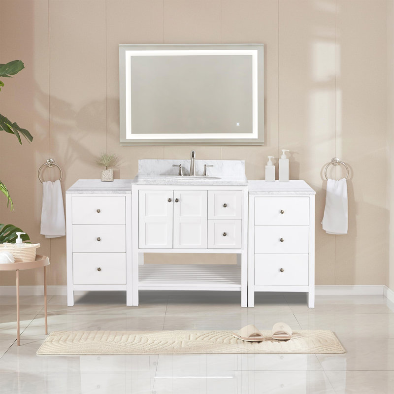 Pixi Freestanding Bathroom Storage, White