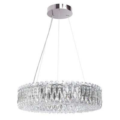 Sarella 12 - Light Dimmable Drum Chandelier