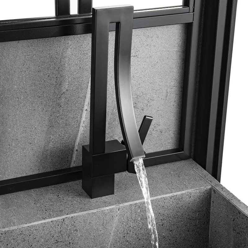 Single-handle Bathroom Faucet, Matte Black
